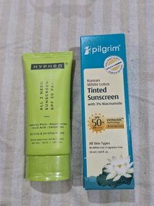 Pilgrim , hyphen sunscreens combo