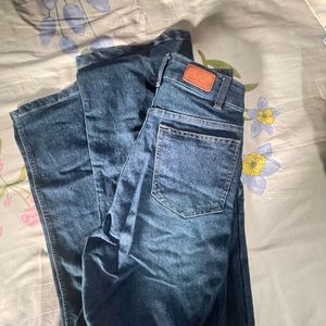 High Waisted Flared Denim Jeans