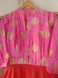 Red &amp; Pink Ethnic Dress