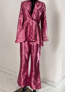 Pink Peplum Style cord set