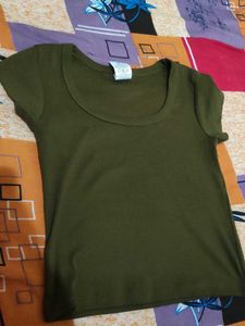 Olive Green Basic T-Shirt