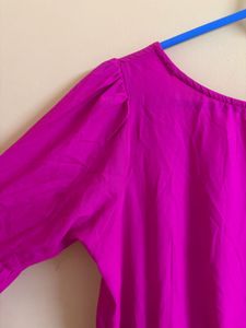 Vibrant Pink Tiered Mini Dress
