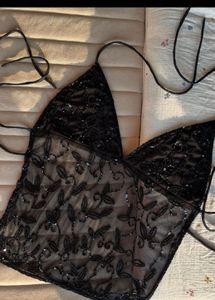 Sheer Beaded Camisole Top