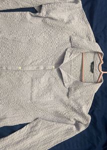 Textured Button-Up Shirt