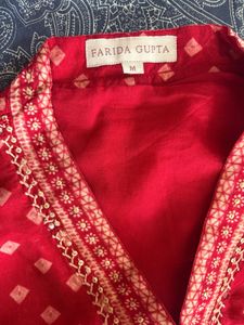 Red Printed Kurta Set for Women