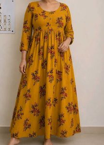 Beautiful Yellow Floral Kurti