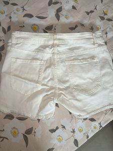 White Denim Shorts
