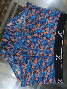 camouflage blue orange cotton modal trunk
