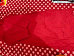 Maroon Cotton Kurta