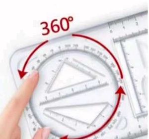 Multi Function Geometry Ruler Set