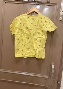 Yellow Graphic Print T-Shirt