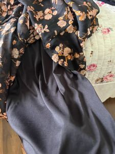 Floral Print Square Neck Midi Dress