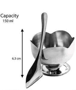 Stainless Steel Cut Design Dessert Cups and Servin