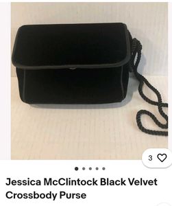 Jessica McClintock Black Velvet Crossbody