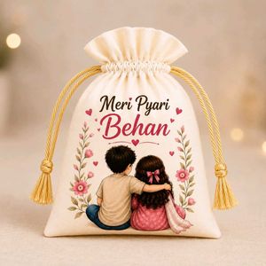 Rakhi Gift Potli Bag | Personalized Brother Sister