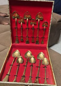Vintage Brass Spoon Set