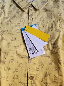 Yellow Animal Print Shirt