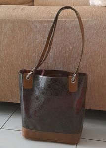 Ferragamo Leather And PVC Bucket Bag