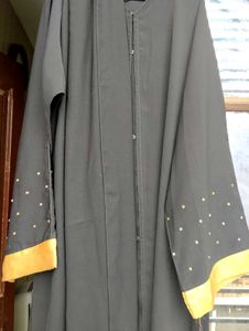 Black Abaya with Gold Trim