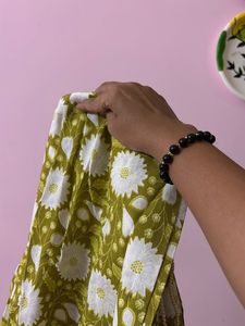 olive green Anarkali + Free gift
