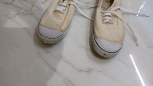 White Canvas School Sports Shoes.