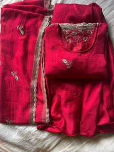 Elegant Red Kurta Set