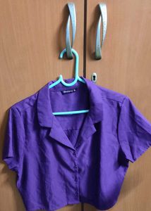 Purple Crop Top - Stylish &amp; Trendy - XL Size