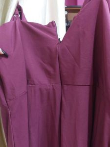Elegant Women's Plum Maxi Dress