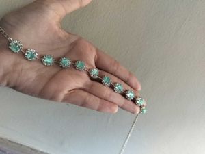 Sparkling Gemstone Necklace &amp; Earring Set of 3
