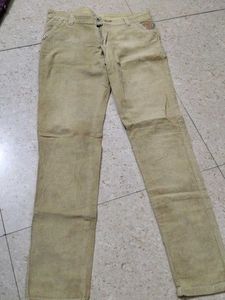 Men's Beige Corduroy Pants