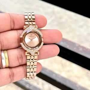 Swarovski Rose Gold Crystal Watch