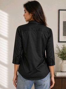 black Satin Shirt