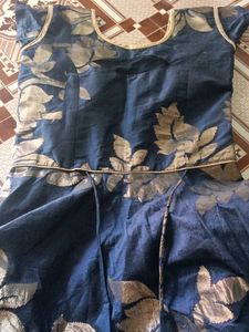 Blue Brocade Lehenga Choli