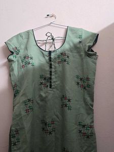 Green Printed Kurta