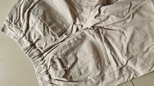 Comfortable Beige Pleated Pants