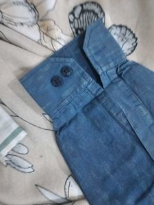 Men's Blue Denim Casual Shirt