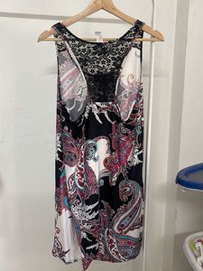 Bohemian Paisley Print Tank Dress