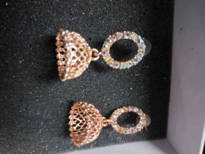 Rose Gold Jhumka Earrings
