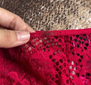 Lace Briefs - Red