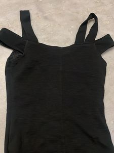 Chic Black Cold Shoulder Dress