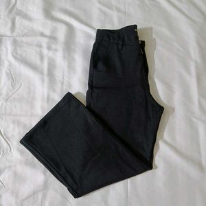 Black Flared Formal Trousers