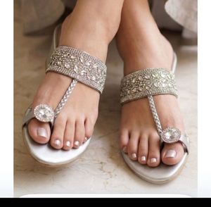 Sparkling Silver Embellished Sandals