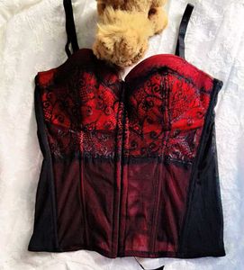 red AND BLACK SEXY CORSET