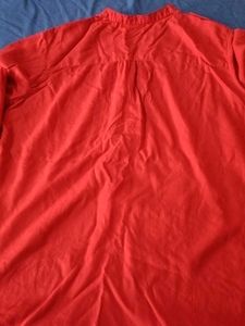 Red Long Sleeve Casual Shirt