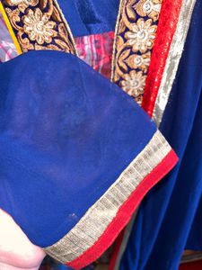 Beautiful Blue embroideried suit with churidar