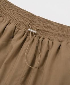 Khaki Cargo Parachute Pants
