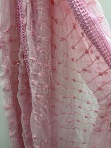 Pink Crinkled Dupatta