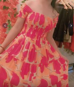 Vibrant Pink Floral Maxi Dress