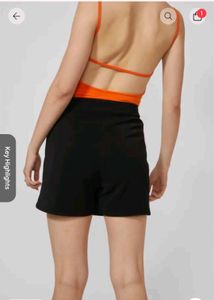 Newme Solid Layered Wrap Skorts