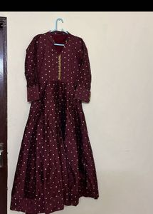Elegant Maroon kurti with duppatta